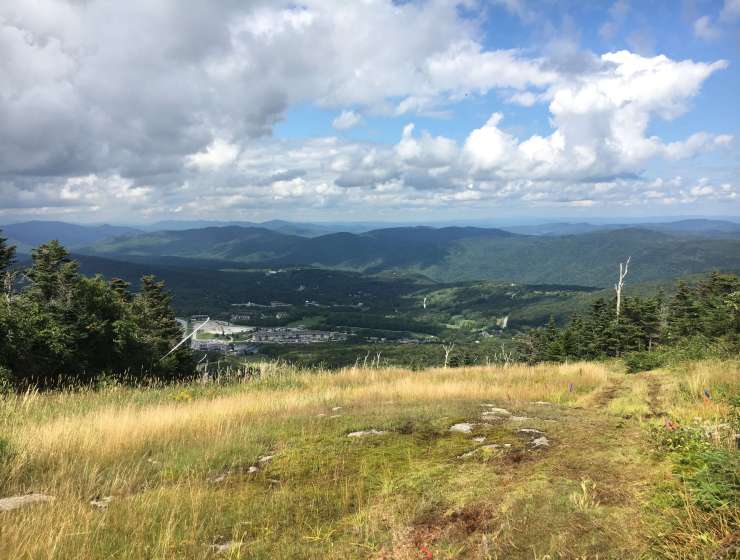 views of killington at ua mountain running