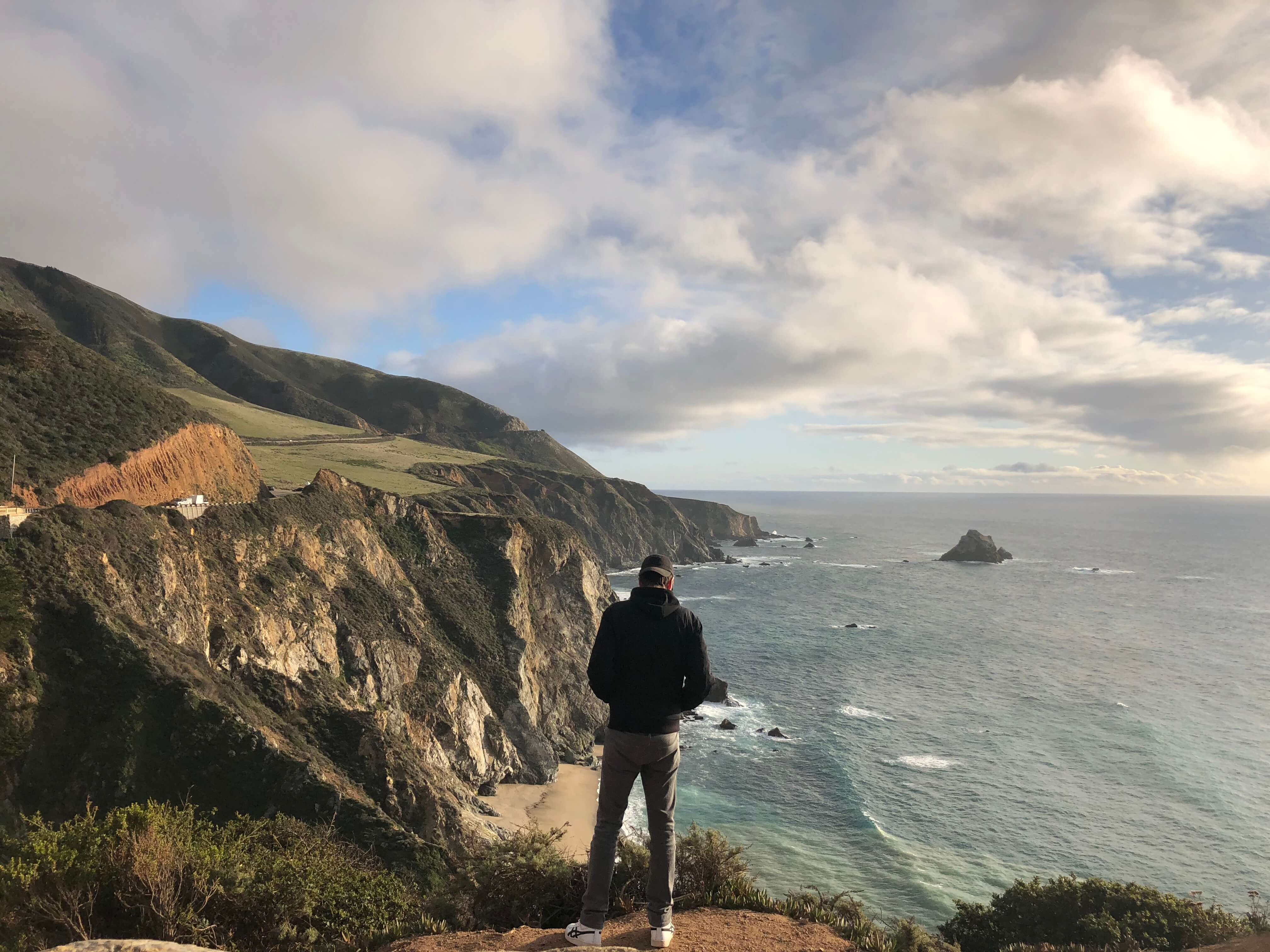 soaking in the views at big sur in california