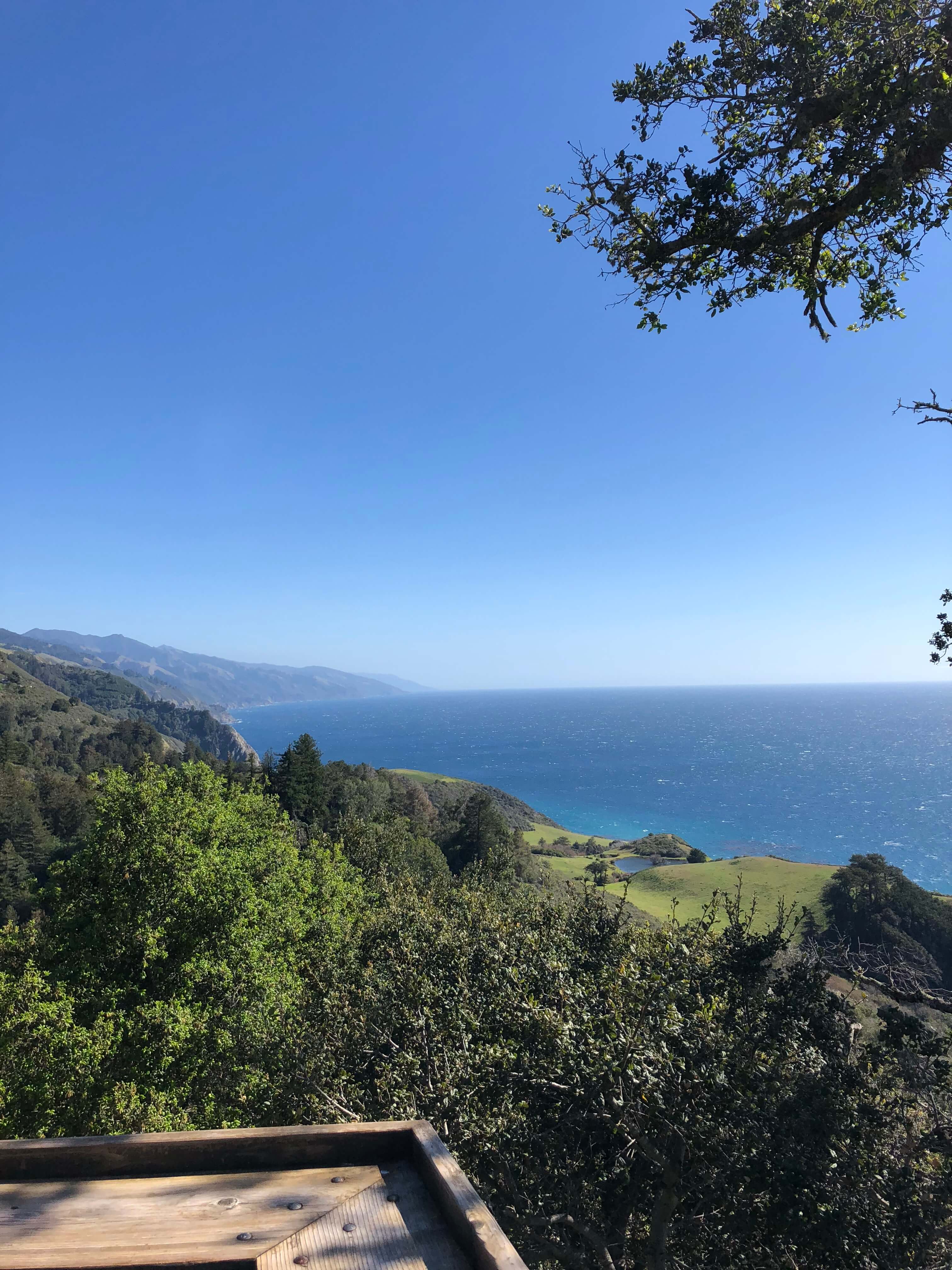 view at Highway 1 to drive to Nepenthe/Phoenix/Cafe Kevah big sur