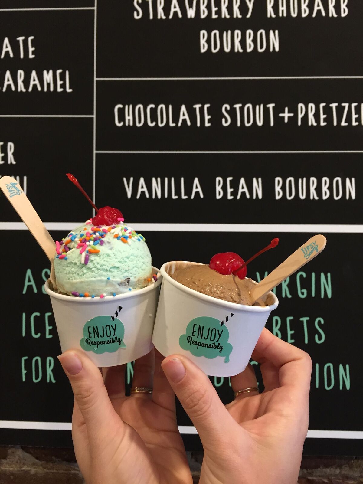 national ice cream month at tipsy scoop cups