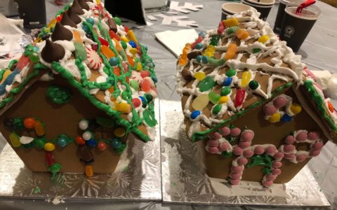 gingerbread house decorating adding icing and candy westchester events