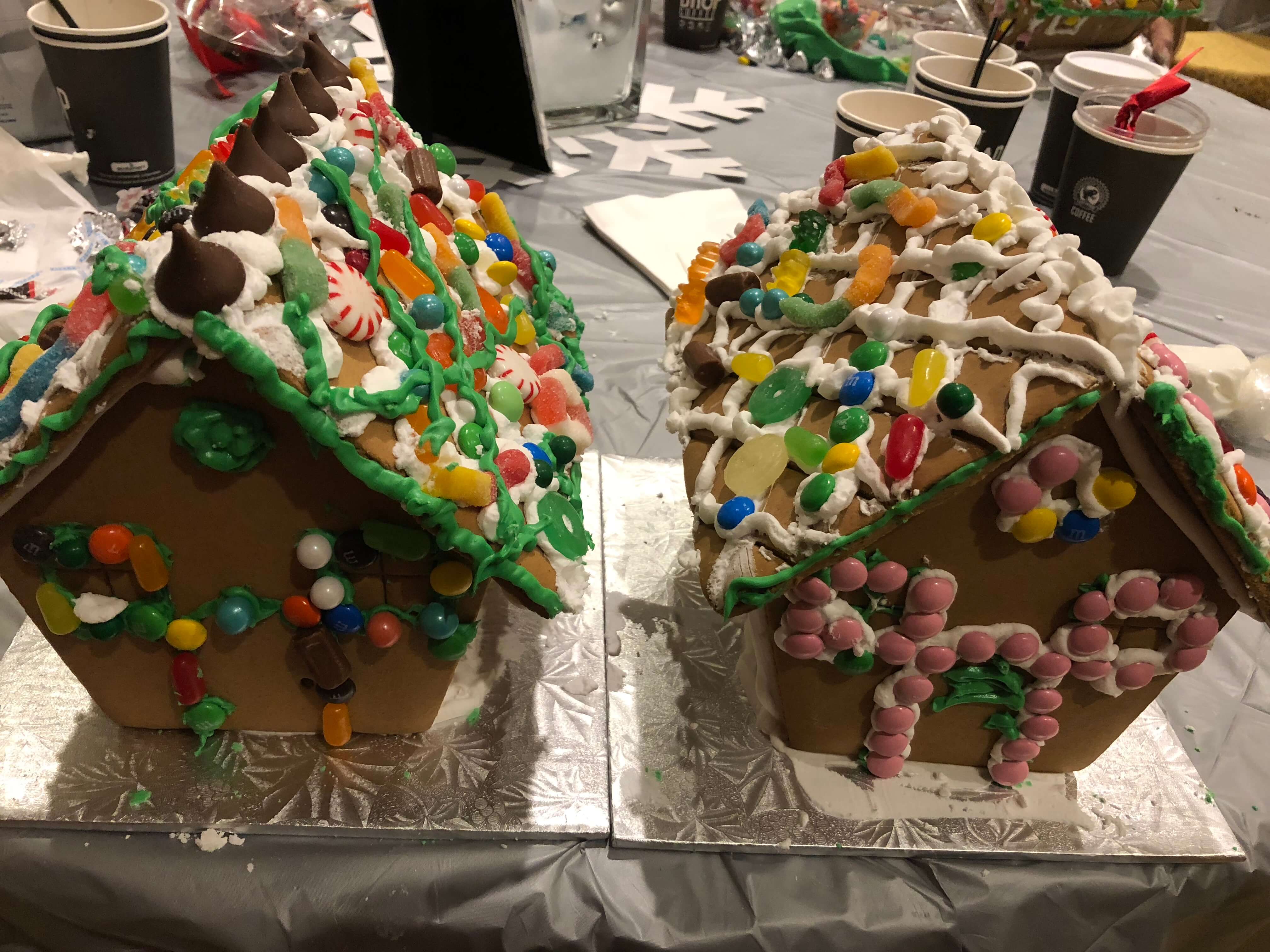 gingerbread house decorating adding icing and candy westchester events