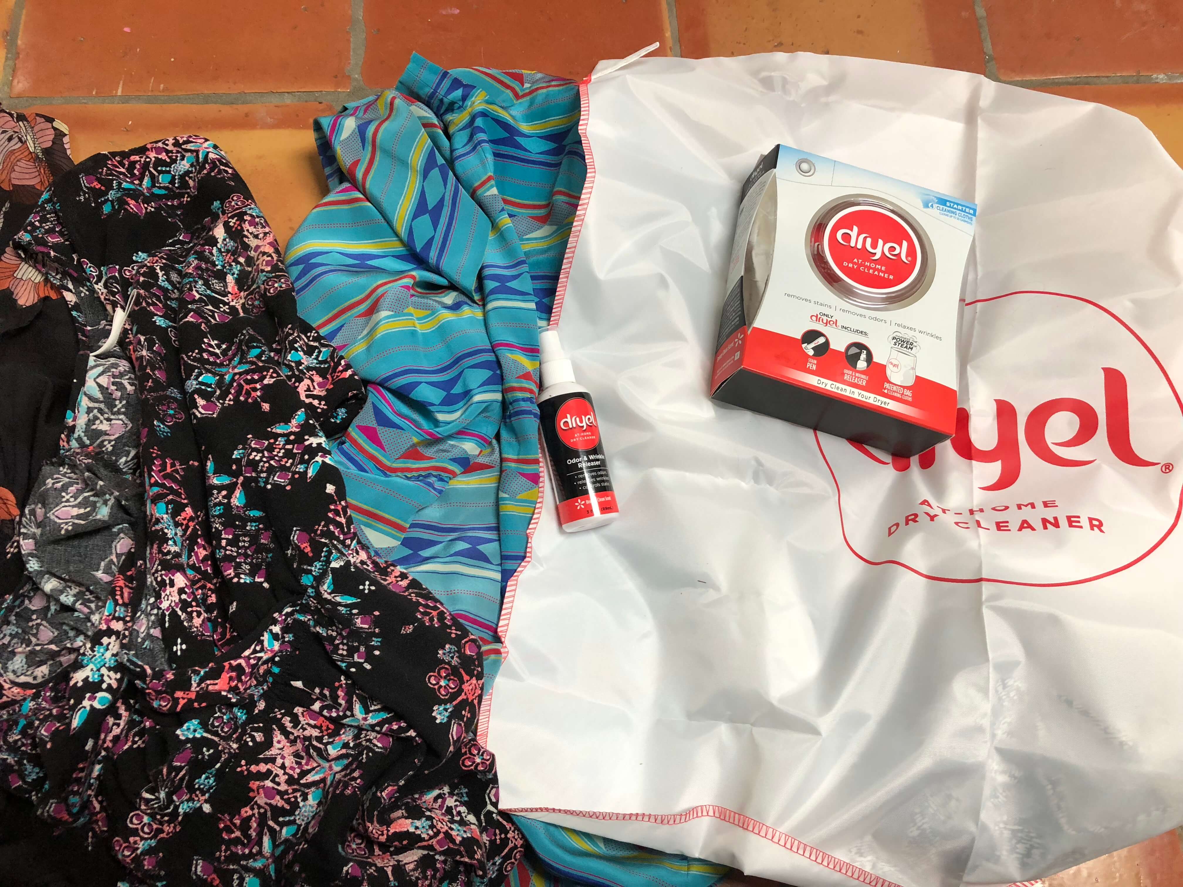 dryel at home cleaning with dresses