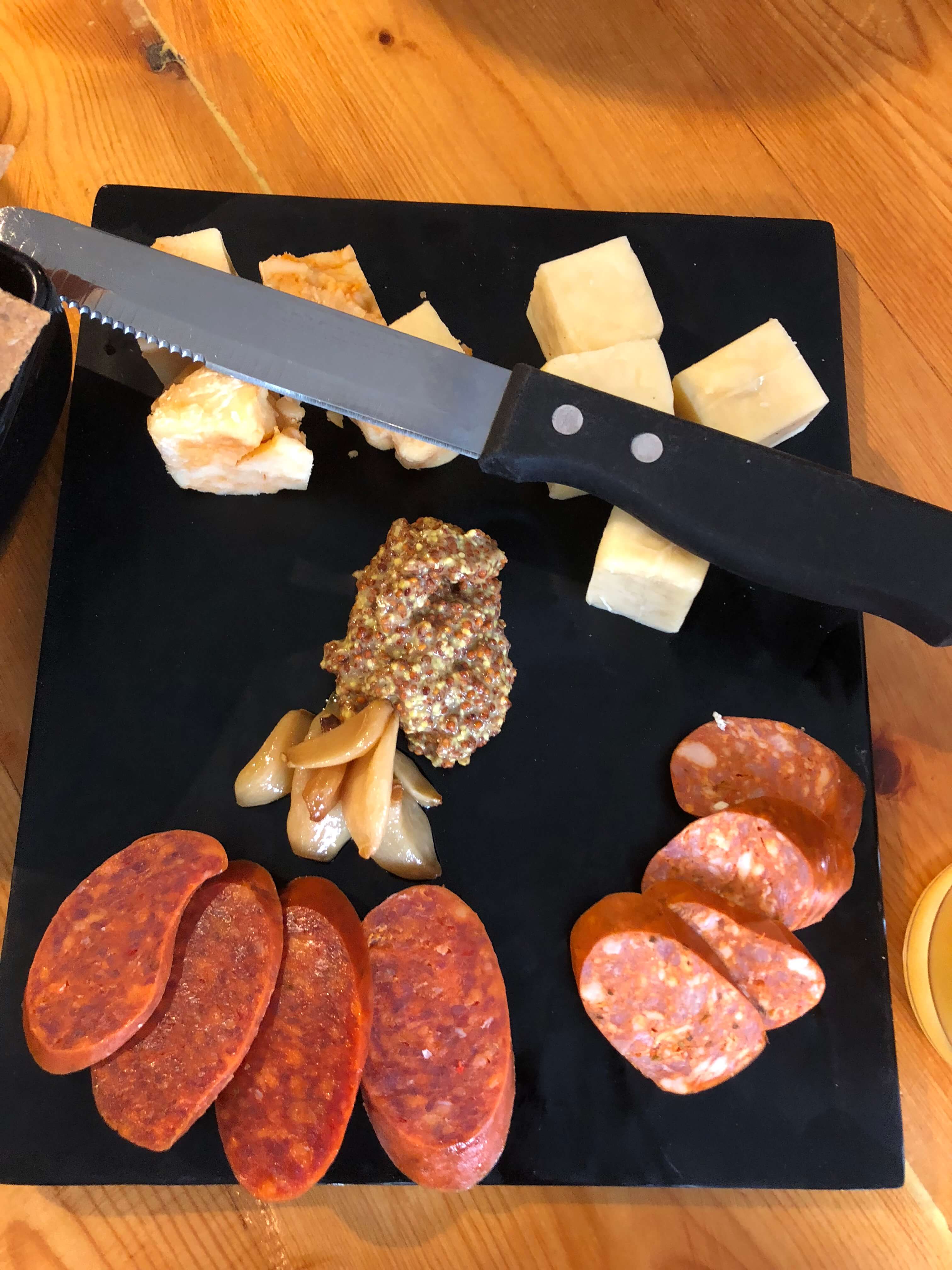 delicious cheese plate at Long trail brewery