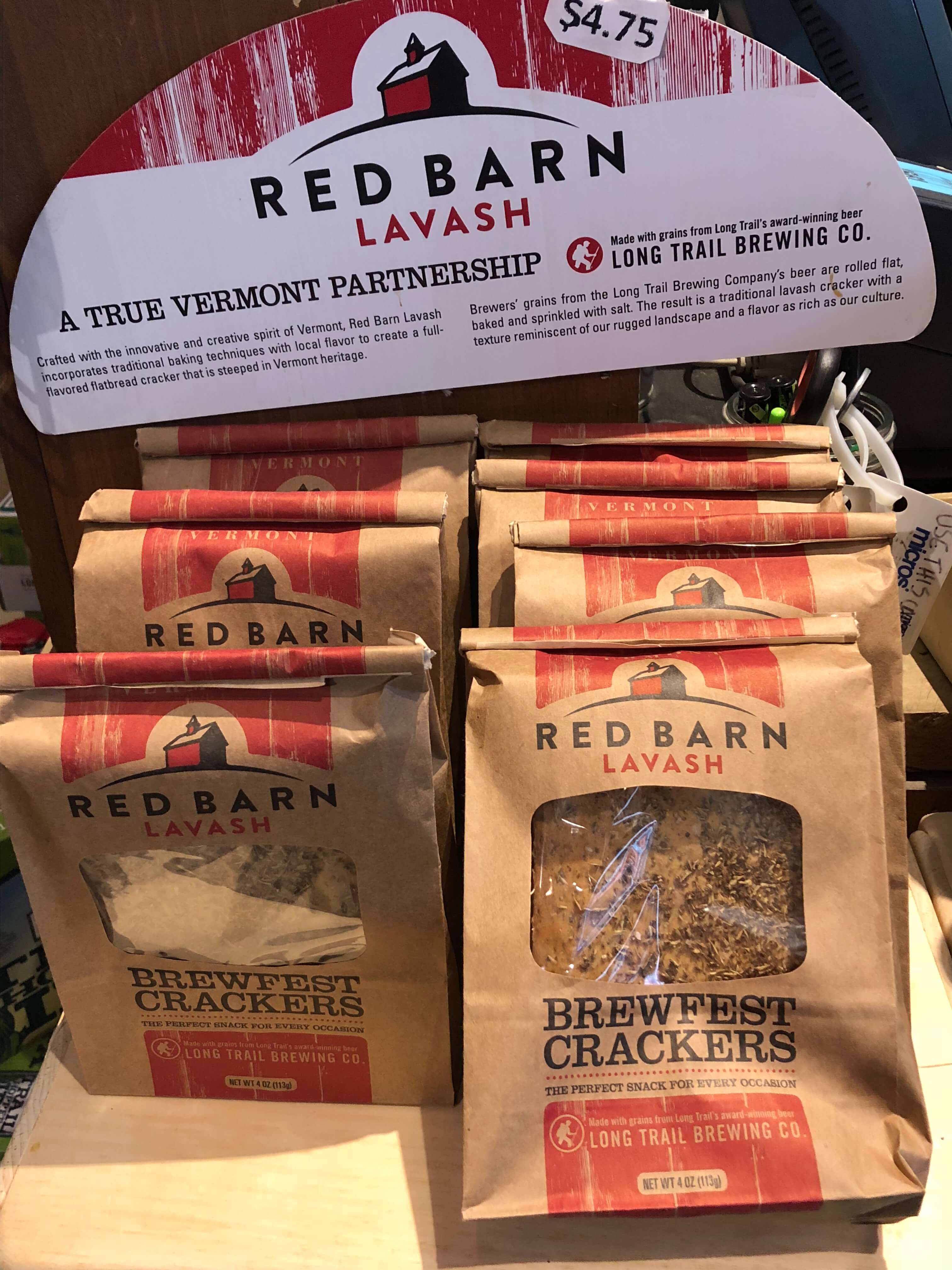 Long Trail Brewery crackers