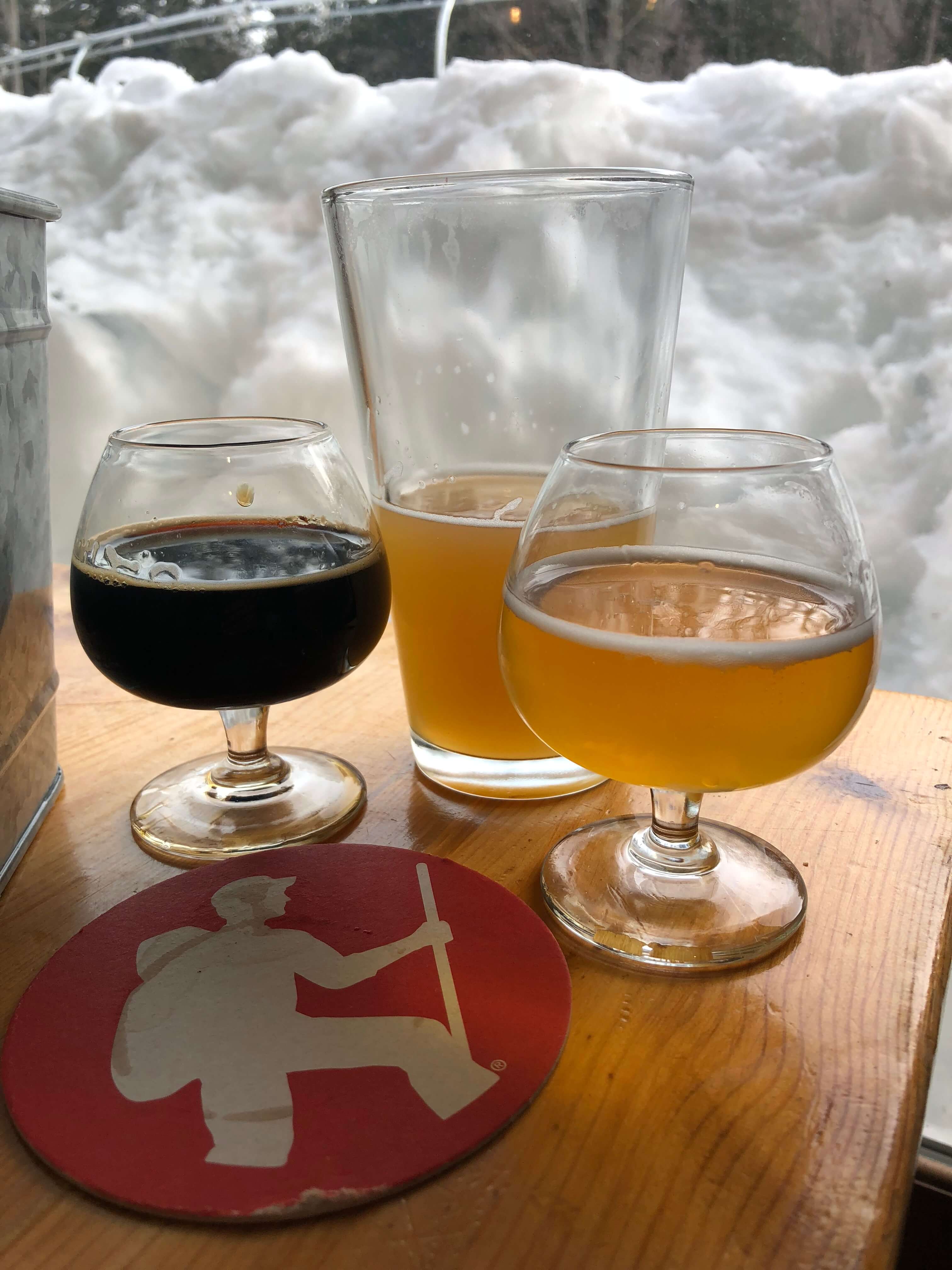 beer at long trail brewery in Vermont