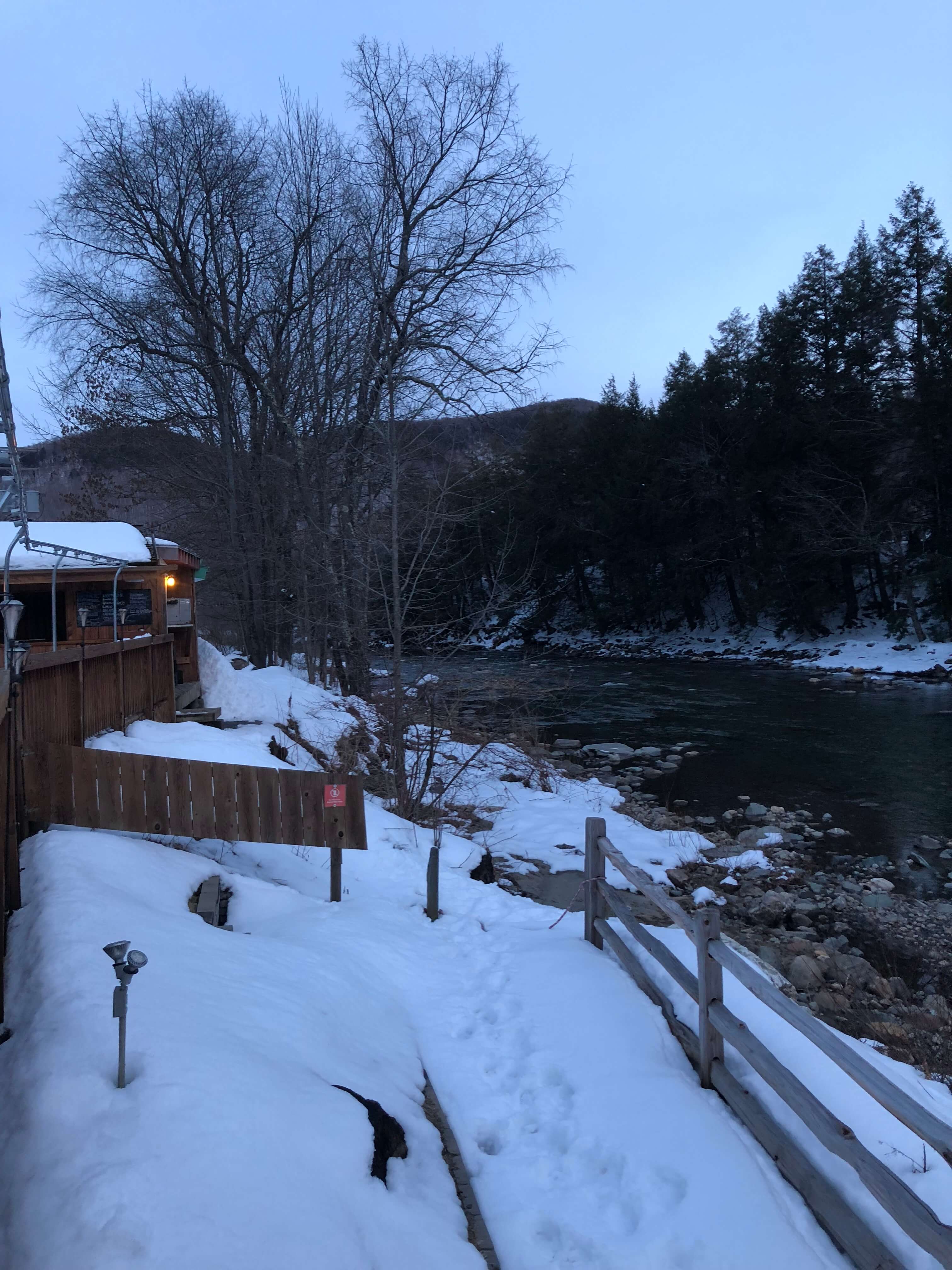 long trail brewery in vermont night