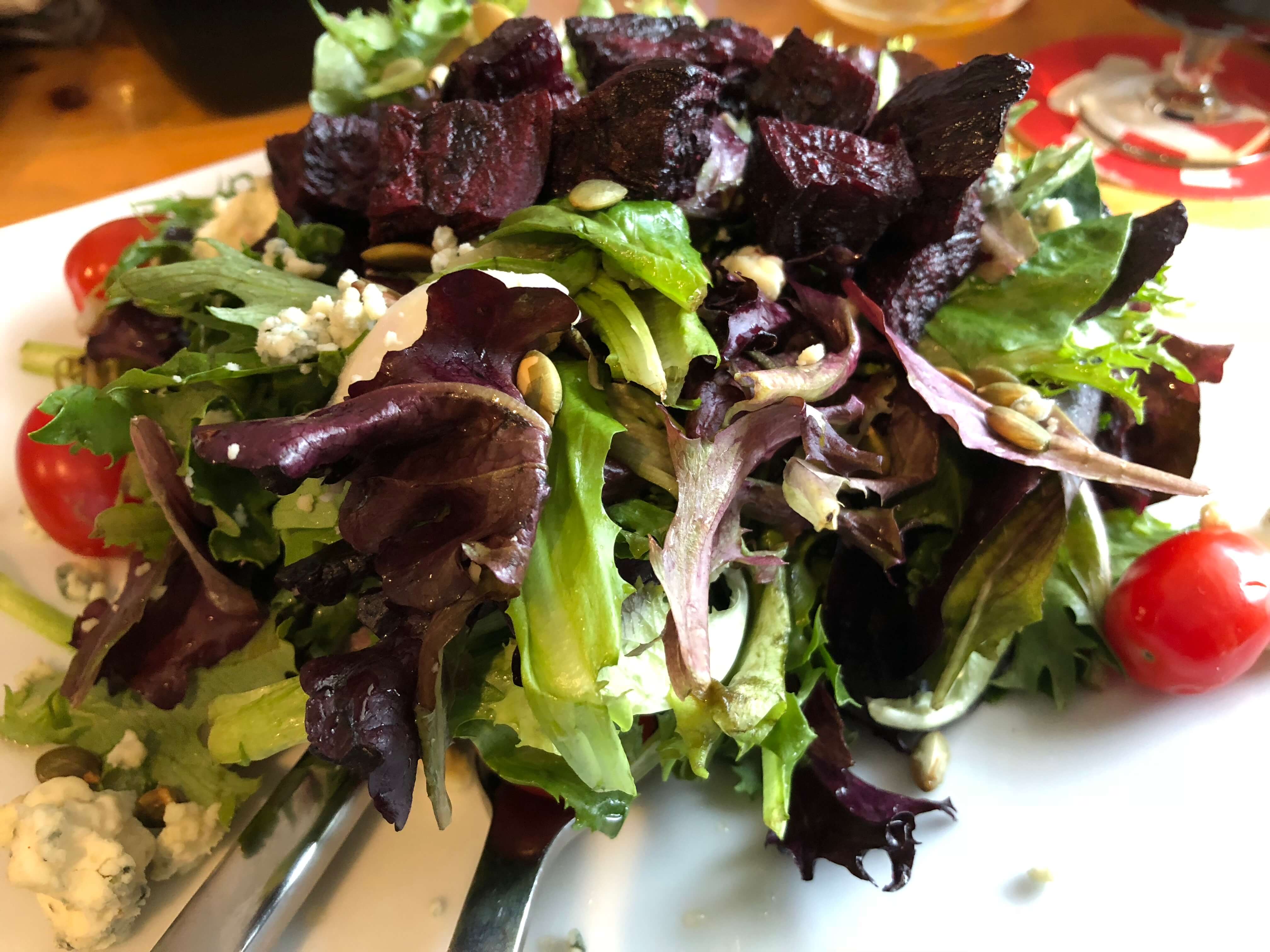 salad at long trail brewery