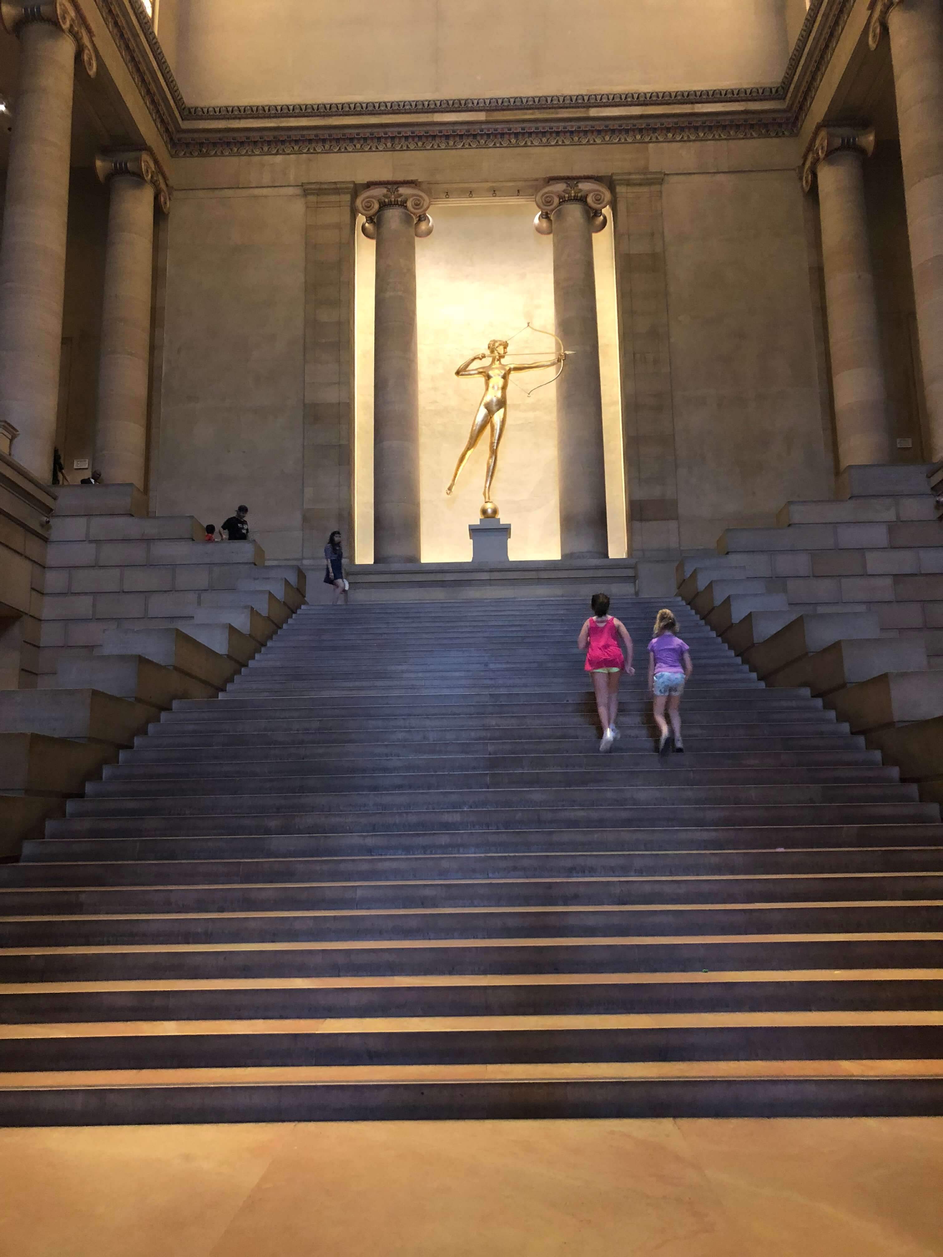 stairs at . Philadelphia Museum of Art