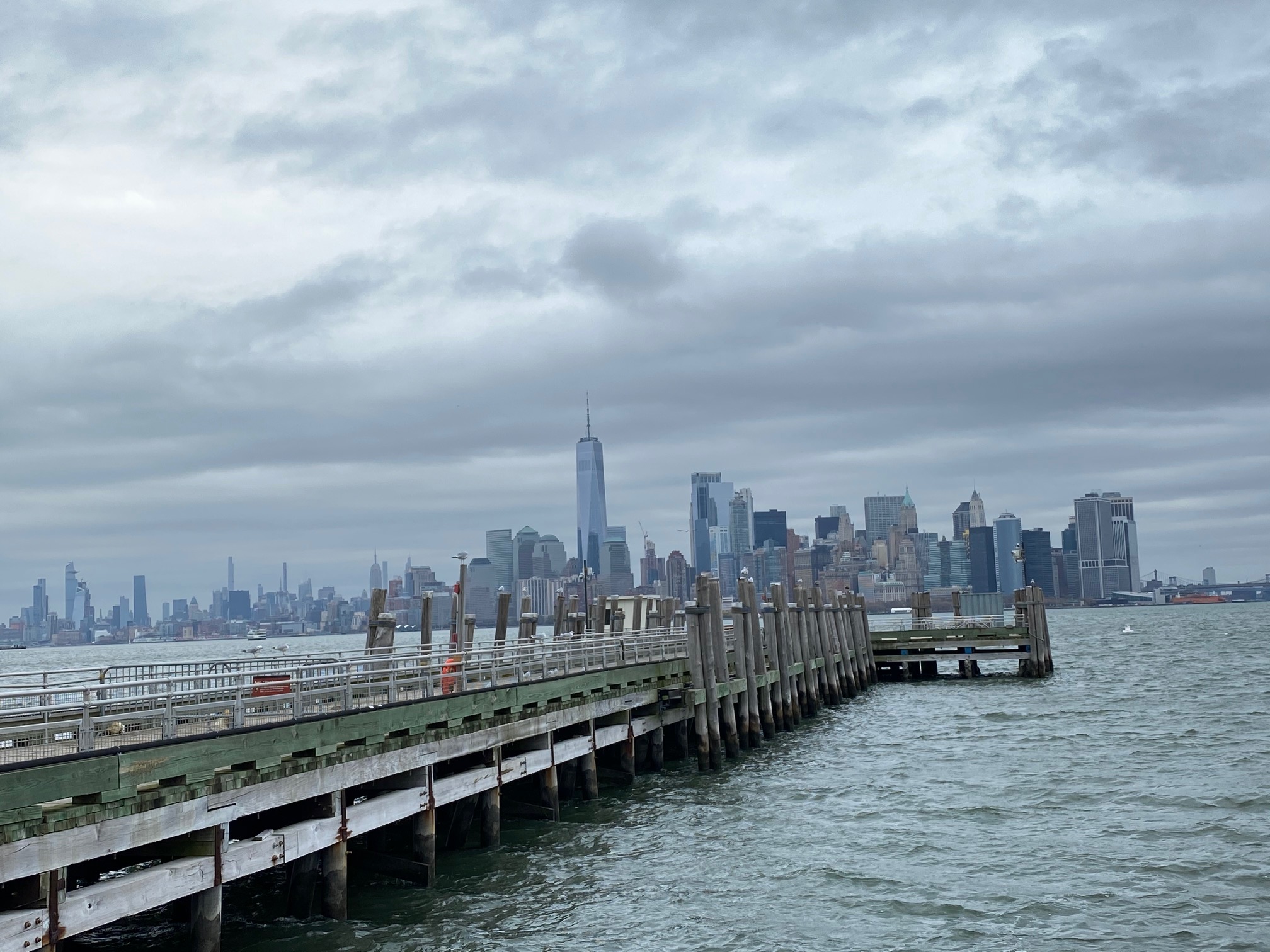 lower manhattan from Statue of Liberty