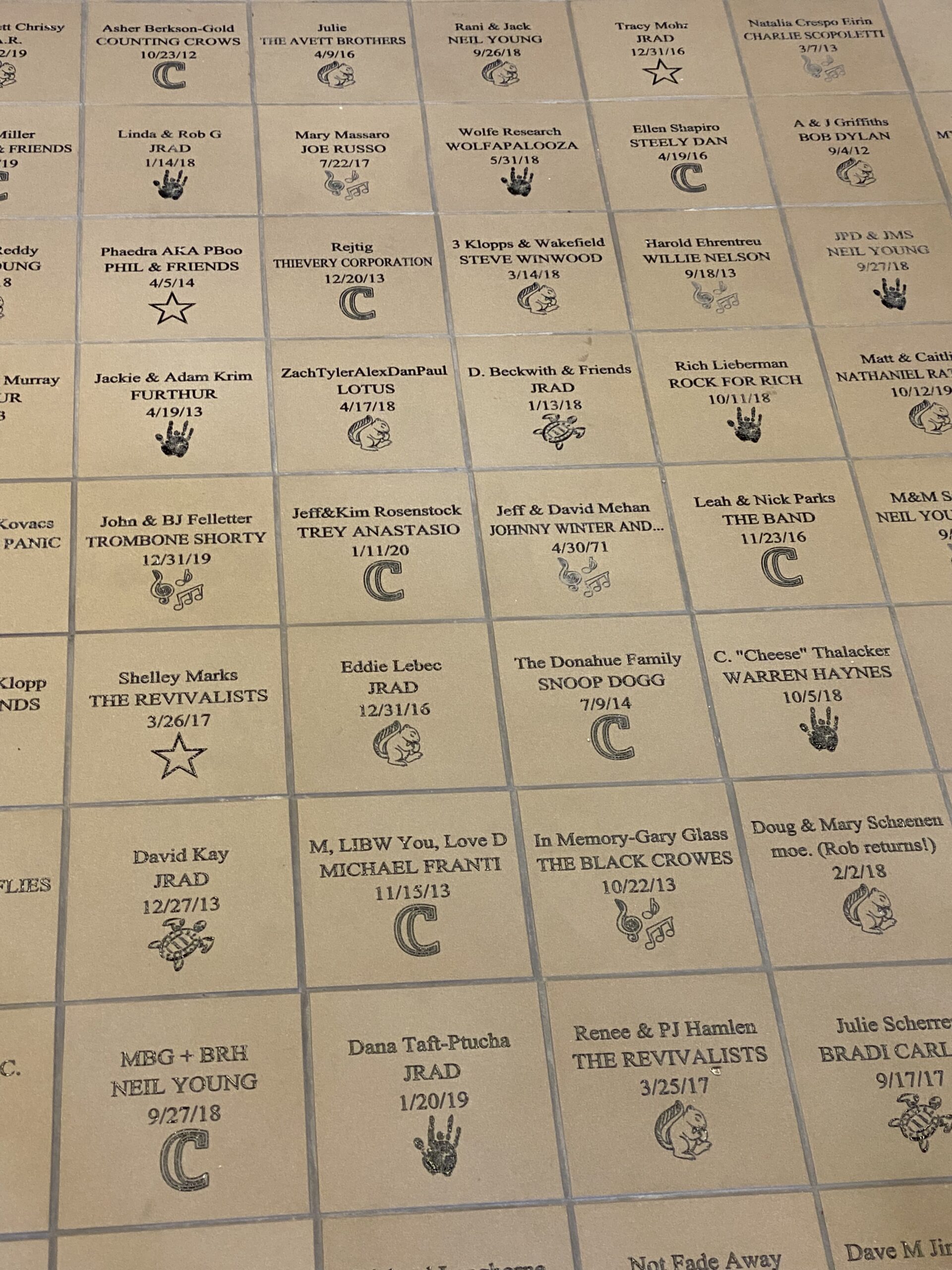 tiles at the Capitol Theater